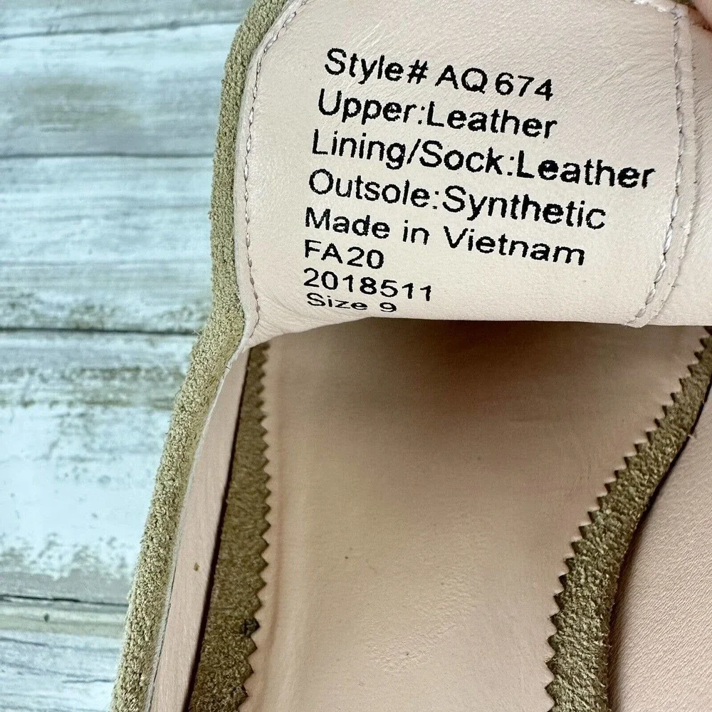 J.CREW Suede Leather Slip on‎ Clogs Studded Desert Sand Beige Women Size 9 Y2K - Picture 12 of 13